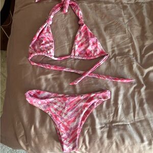 SKATIE Pink Tie-Dye Bikini Set